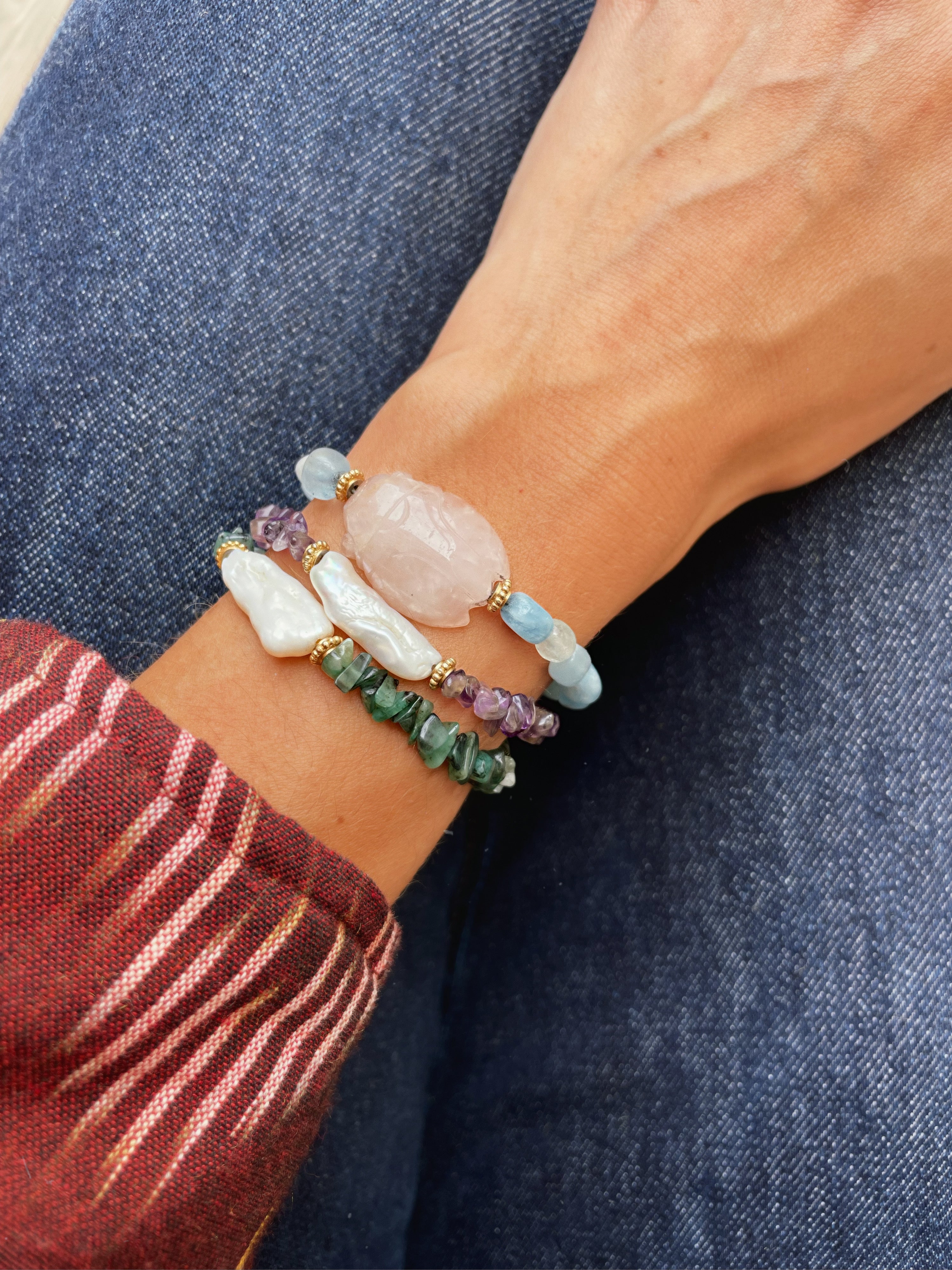 Lucky Charm Aigue-Marine Bracelet
