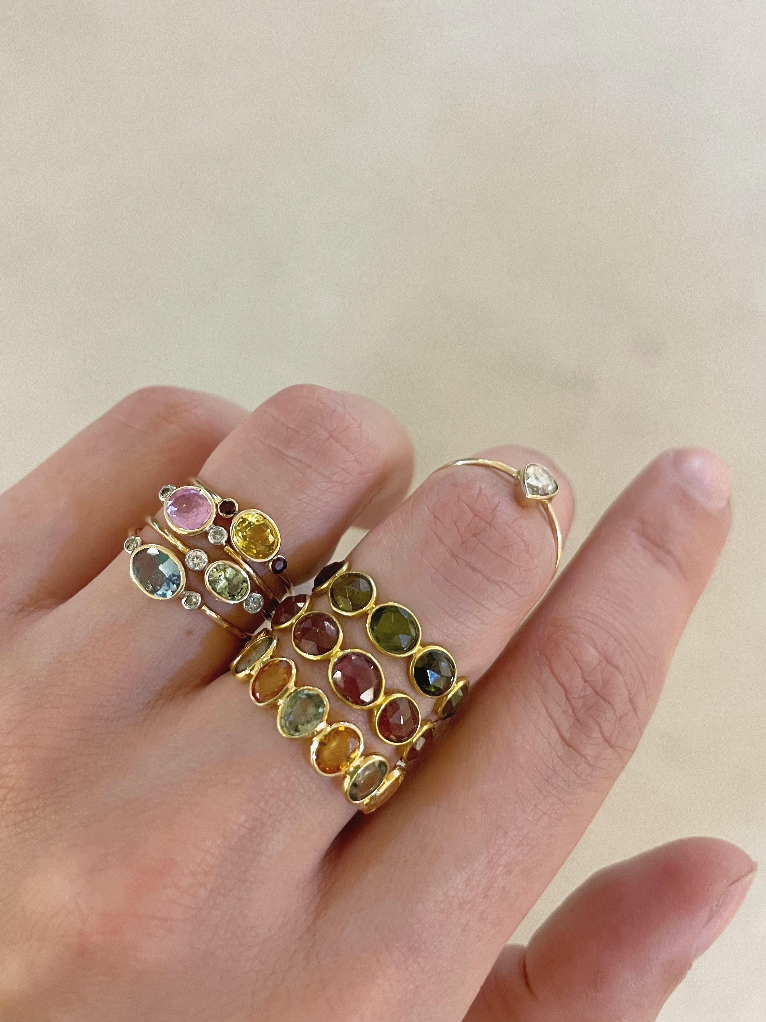 Bague Saphir Rose et Diamant en Or