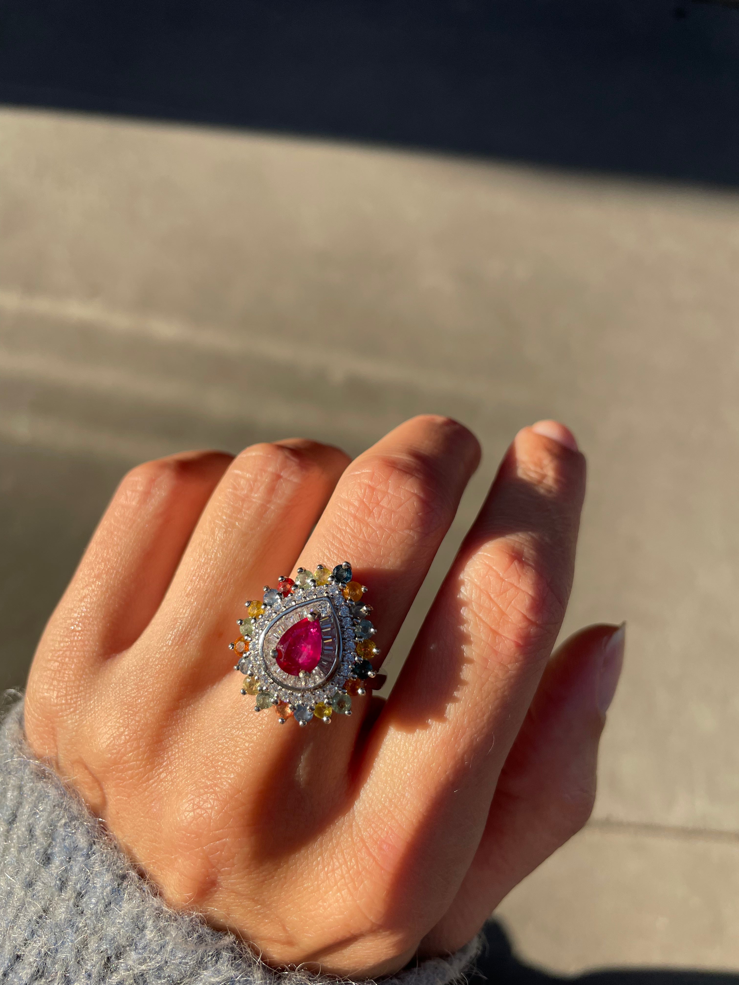 Bague Rubis et Saphirs
