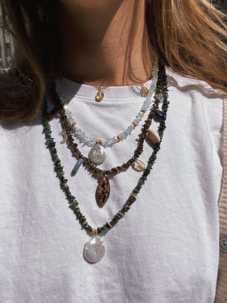 Mood For Life Aigue-Marine Necklace