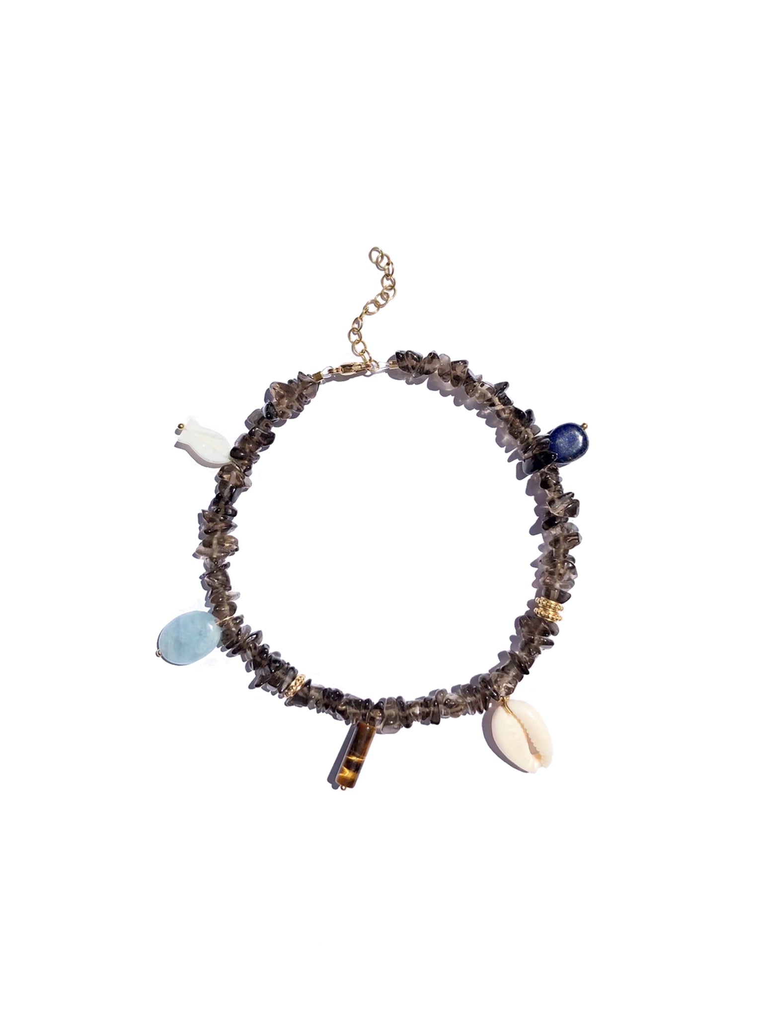 Ocean Child Quartz Fumé Anklet